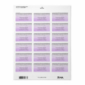 Purple and Silver Address Labels (Full Sheet)