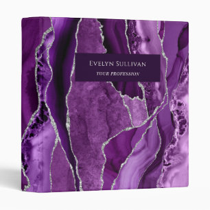 Purple and Silver Agate Binder