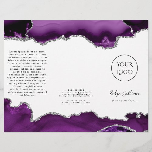 purple and silver agate  brochure