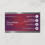 Purple and silver business card
