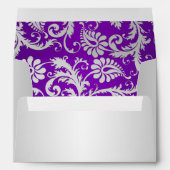 Purple and Silver Damask Envelope fits 5"x7" Sizes (Back (Bottom))