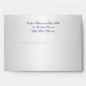 Purple and Silver Damask Envelope fits 5"x7" Sizes (Back (Top Flap))