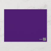 Purple and Silver Damask Table Number Card (Back)