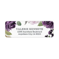 Purple and Silver Elegant Floral White Wedding