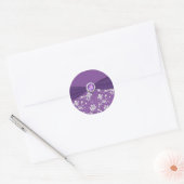 Purple and Silver Floral Sticker (Envelope)