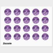 Purple and Silver Floral Sticker (Sheet)