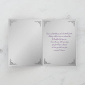 Purple and Silver Floral Thank You Card (Inside)