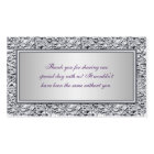 Purple and Silver Floral Wedding Favor Tag