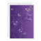 Purple and Silver Floral with Butterflies Invite