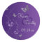 Purple and Silver Floral with Butterflies Sticker