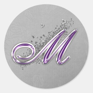 Monogram M Stickers | Zazzle