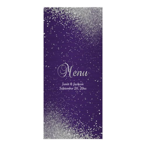 Purple and Silver Glitter Rack Card