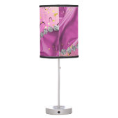 Purple and Silver Gradient Ombre Monogram Table Lamp (Back)