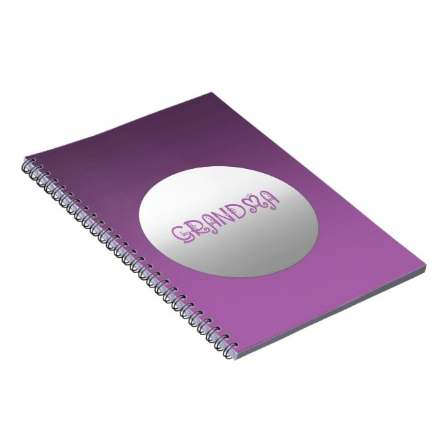 Purple And Silver Grandma Notebook (Right Side)