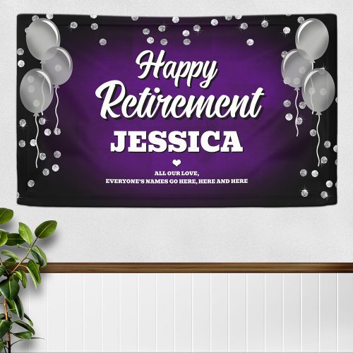 Purple and Silver Happy Retirement 