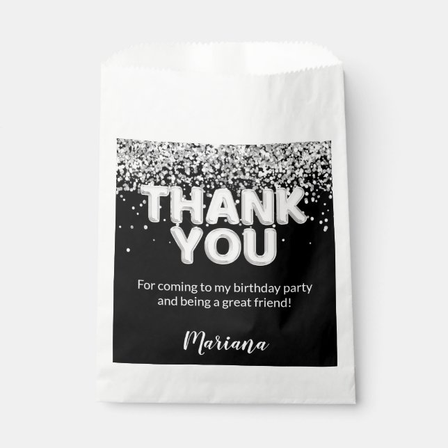 Purple and Silver Party Favors Favor Bag (Front)