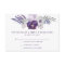 Purple and Silver Watercolor Floral Wedding RSVP