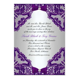 Purple Wedding Invitations Invites At Invitesweddings Com Pink Flower Purple Ribbon Pocket Wedding Invitations Iwpi011