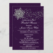 Purple and Silver Winter Bridal shower invite