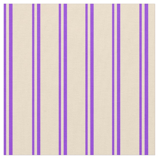 Purple and Tan Stripes Pattern Fabric (Close Up)