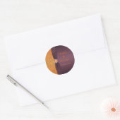 Purple and Tangerine 1.5" Diameter Round Sticker (Envelope)