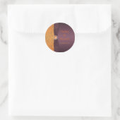 Purple and Tangerine 1.5" Diameter Round Sticker (Bag)
