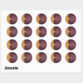 Purple and Tangerine 1.5" Diameter Round Sticker (Sheet)