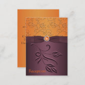 Purple and Tangerine Floral Enclosure Card (Front/Back)
