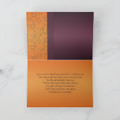 Purple and Tangerine Thank You Card (Inside)