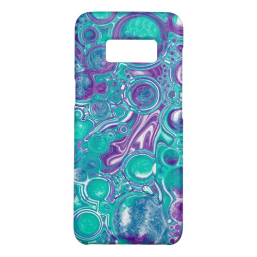 Purple and Teal Fluid Art Marble like Bubbles   Case_Mate Samsung Galaxy S8 Case
