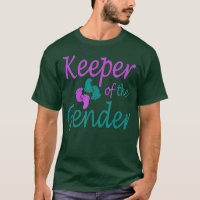 Purple and teal gender reveal for the keeper of th