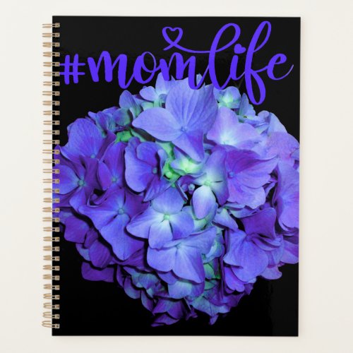 Purple and teal hydrangea purple blue flowers mom planner