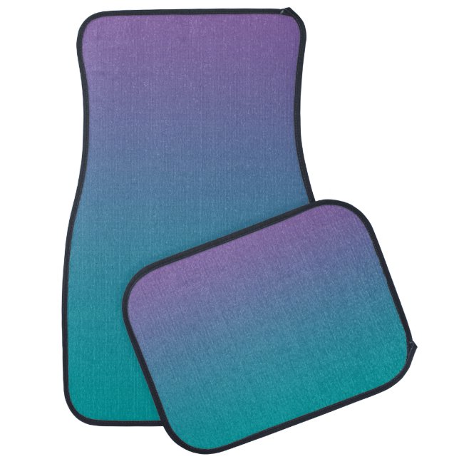 “Purple And Teal Ombre” Car Floor Mat (Set)