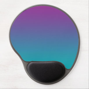 “Purple And Teal Ombre” Gel Mouse Pad