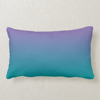 “Purple And Teal Ombre” Lumbar Pillow