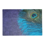 Purple And Teal Peacock Feather Placemat at Zazzle