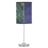 Purple and Teal Peacock Table Lamp (Back)