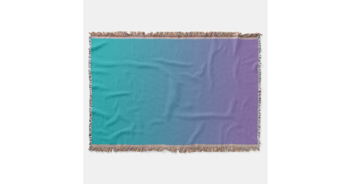 Purple And Teal Throw Blanket Zazzle