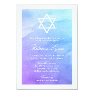 sparkling star of david bat mitzvah invitations zazzle com