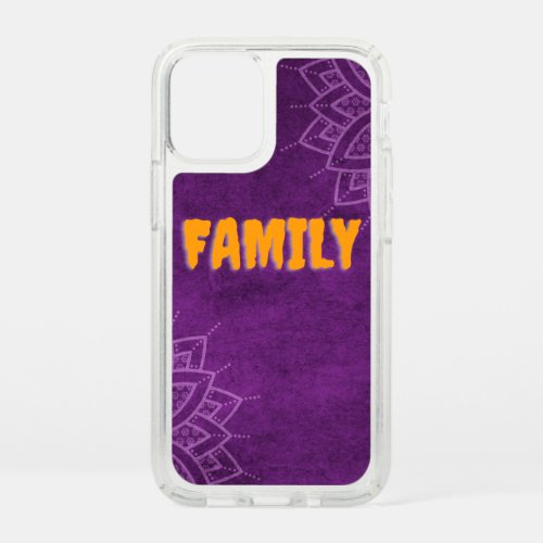 Purple And Text Fmaily Design  Speck iPhone 12 Mini Case