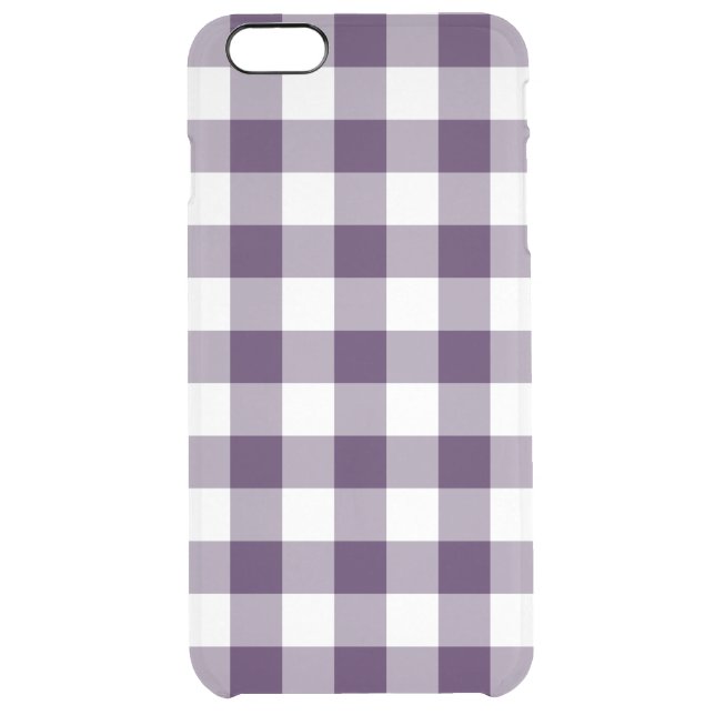 Purple and Transparent Gingham Uncommon iPhone Case (Back)