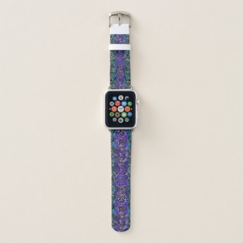 Purple and Turquoise Celtic Heart Knot Mandala Apple Watch Band