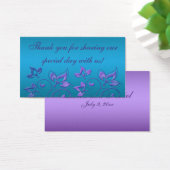 Purple and Turquoise Floral Wedding Favor Tag (Desk)