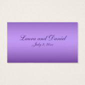 Purple and Turquoise Floral Wedding Favor Tag (Back)