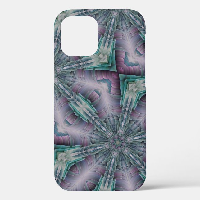 Purple and Turquoise Green scifi modern  Case-Mate iPhone Case (Back)