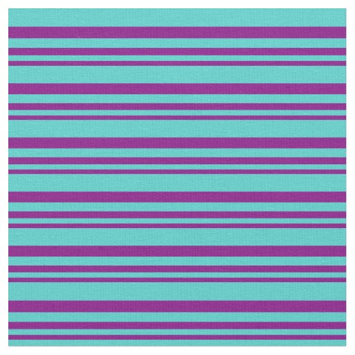 Purple and Turquoise Lines/Stripes Pattern Fabric