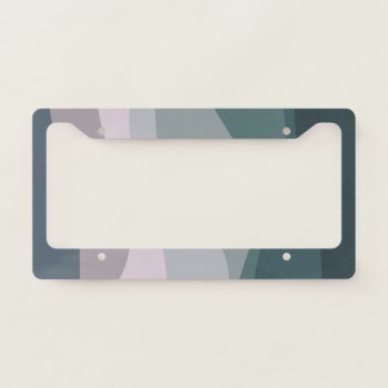 Purple And Turquoise Retro Style Waves Decoration License Plate Frame by BattaAnastasia at Zazzle