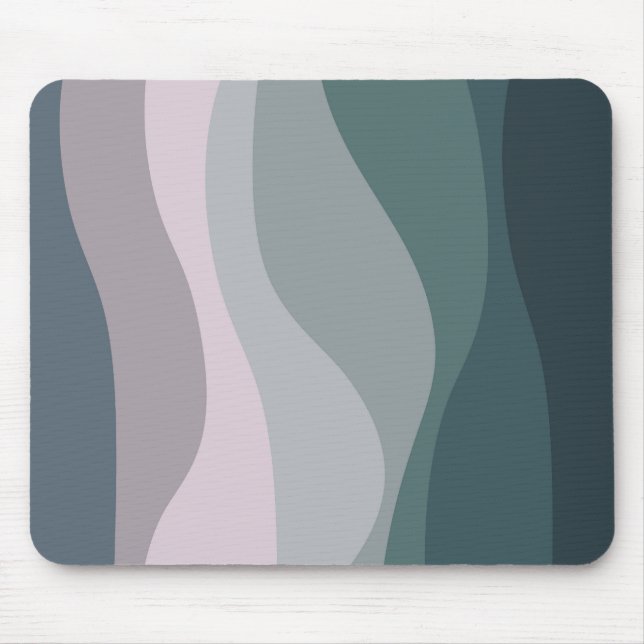 Purple and turquoise retro style waves decoration mouse pad (Front)