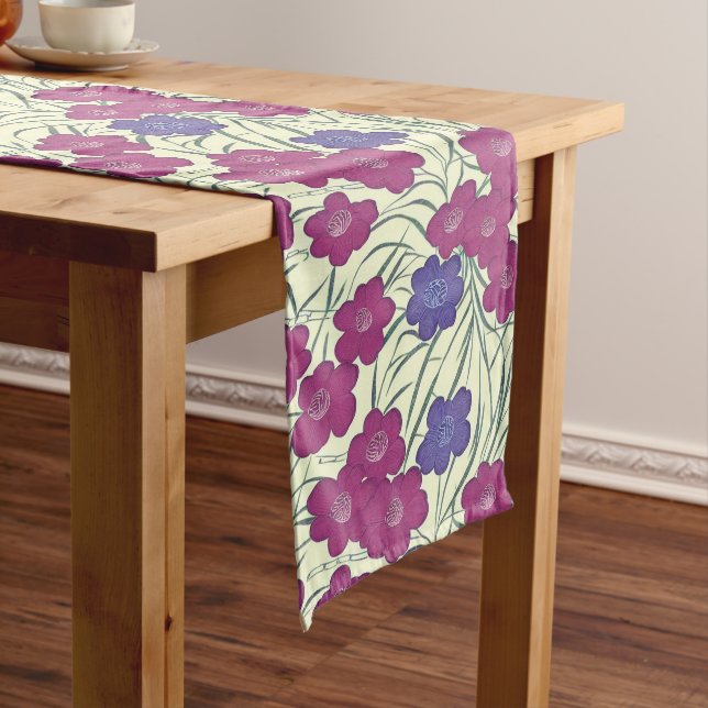 Purple and Violet Flowers Long Table Runner (In Situ)