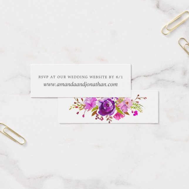 Purple and Violet Wedding reply at website RSVP (Office)